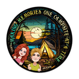 Making Memories - Personalized Camping Round Wood Sign