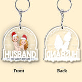 Congrats On Being My Husband - Personalized Couple Keychain