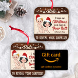 I Hope Our Christmas Is As Nice As Your Butt - Personalized Couple 2 Layered Piece Ornament