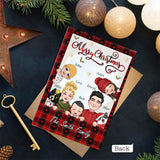 Merry Christmas Snowman - Personalized Family Greeting Card