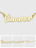Love You Mom - Personalized Mother Name Necklace