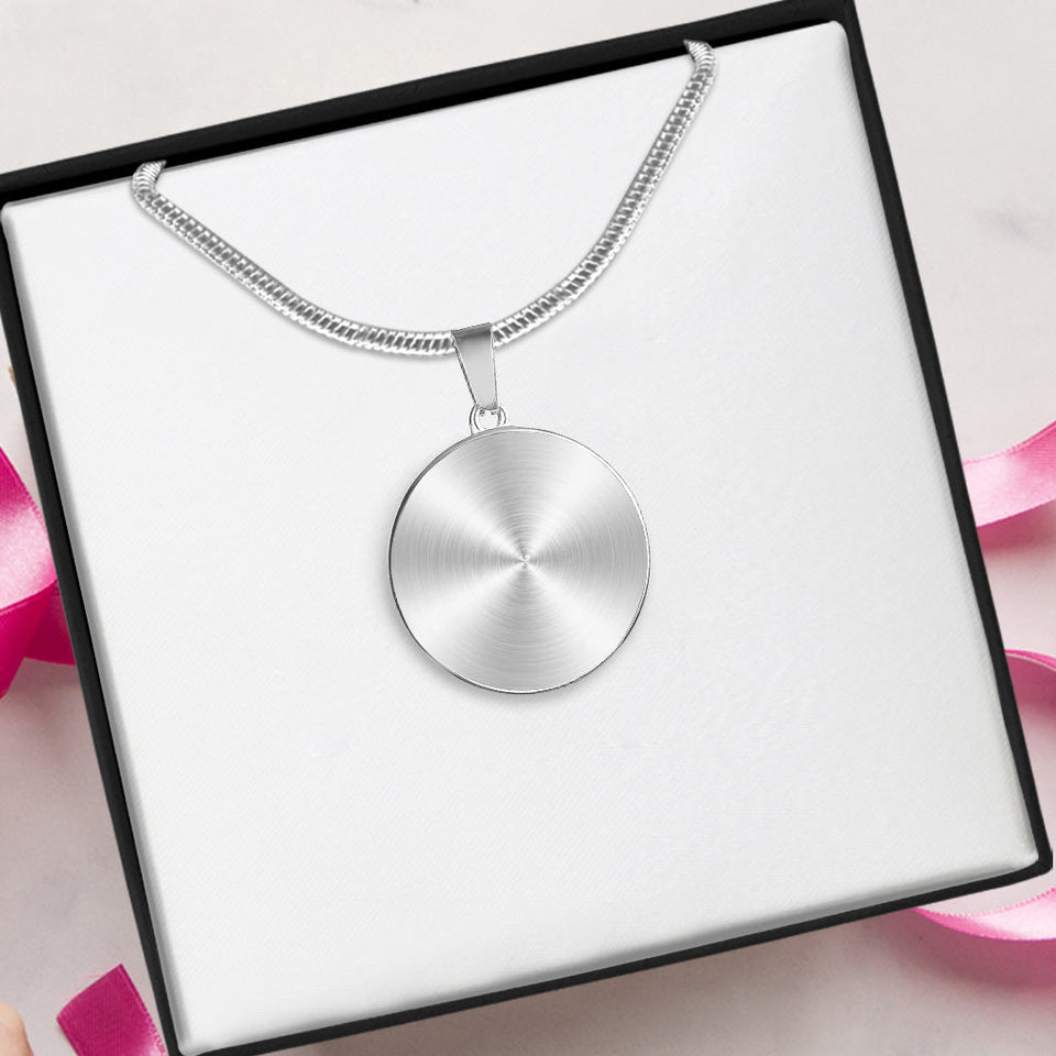 Salty Lil' Beach - Personalized Turtle Round Pendant Necklace