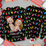 I Love You - Personalized Couple Ugly Sweater