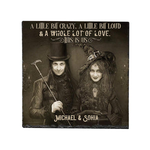 Till Death Do Us Part - Personalized Couple Square Shaped Stone