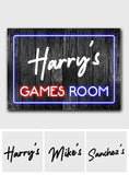 Game Room - Personalized Video Game Rectangle Metal Sign