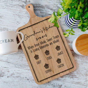 Grandma's Kitchen - Personalized Grandma Cutting Board