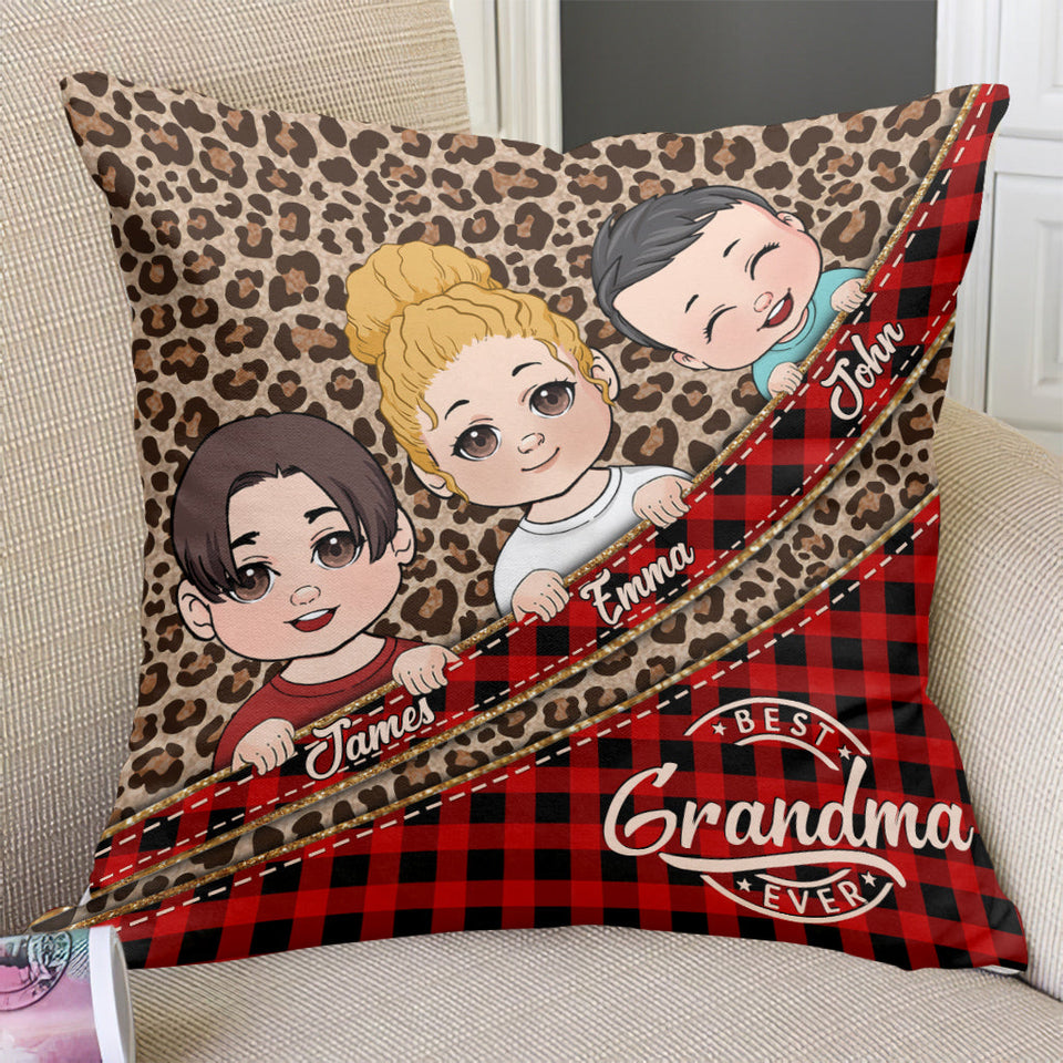 Best Grandma Ever - Personalized Grandma Throw Pillow