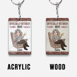 Relax And Enjoy The Ride - Personalized Retired Keychain