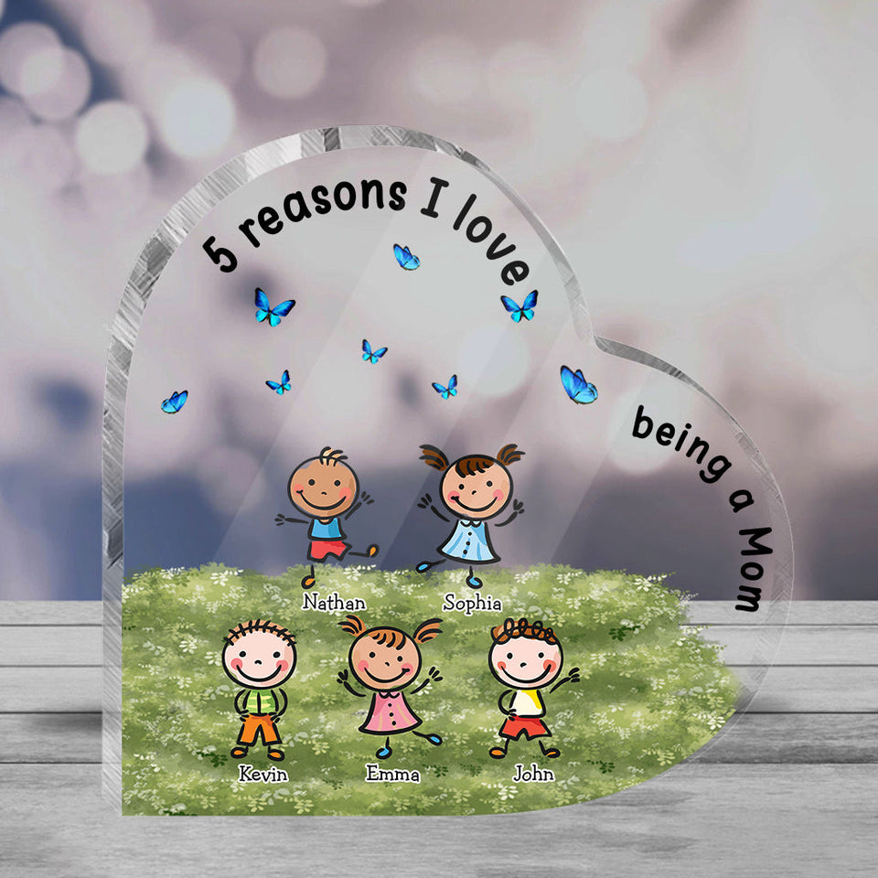 Love Being A Grandma - Gift for grandma, mom, aunt, grandpa - Personalized Custom Shaped Acrylic Plaque