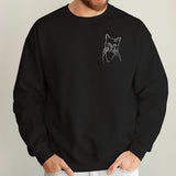 Custom Line Art - Personalized Cat Embroidered Sweater