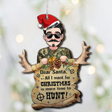 Dear Santa - Personalized Hunting Ornament