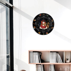 Wheel Of The Year - Personalized Witch Wall Clock