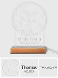 The Day You Were Born Star Map - Personalized Daughter Shaped Plaque Light Base