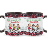 Life Is Better With Grandkids - Personalized Grandma Accent Mug
