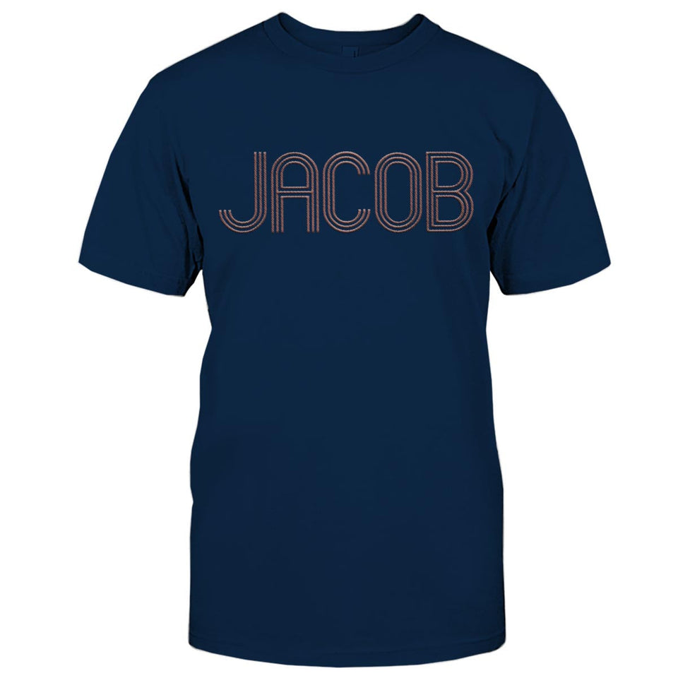 Custom Name - Personalized Couple Embroidered T-shirt