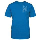 Custom Line Art - Personalized Cat Embroidered T-shirt
