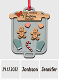 First Married Christmas - Personalized Husband And Wife 2 Layered Piece Ornament