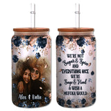 Apparently We’re Trouble - Personalized Bestie Can Glass