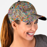 Floral Skeleton - Personalized Skull Classic Cap