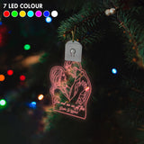 Line Drawing Couple - Personalized Couple Led Acrylic Ornament