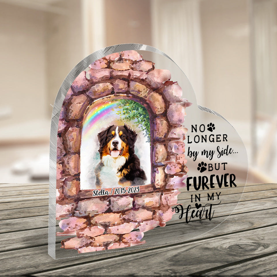 No Longer By My Side - Personalized Dog Custom Shaped Acrylic Plaque
