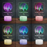 The Day You Were Born - Personalized Birthday Shaped Plaque Light Base