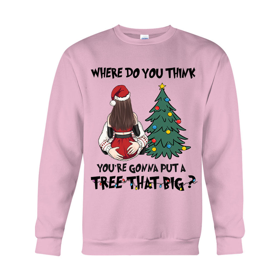 Bend Over I'll Show You Where To Put That Big Tree - Personalized Couple T-shirt And Hoodie