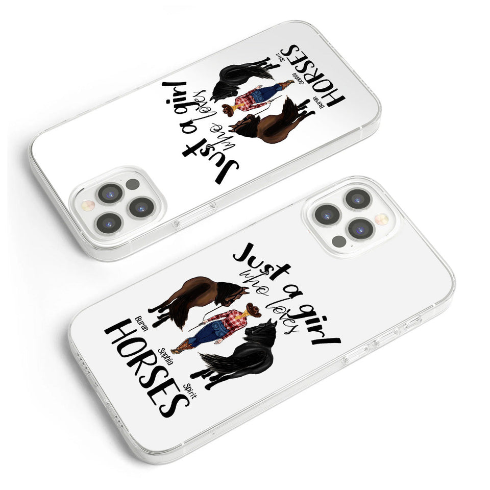 Just A Girl Who Loves Horses - Personalized Horse Clear Phone Case