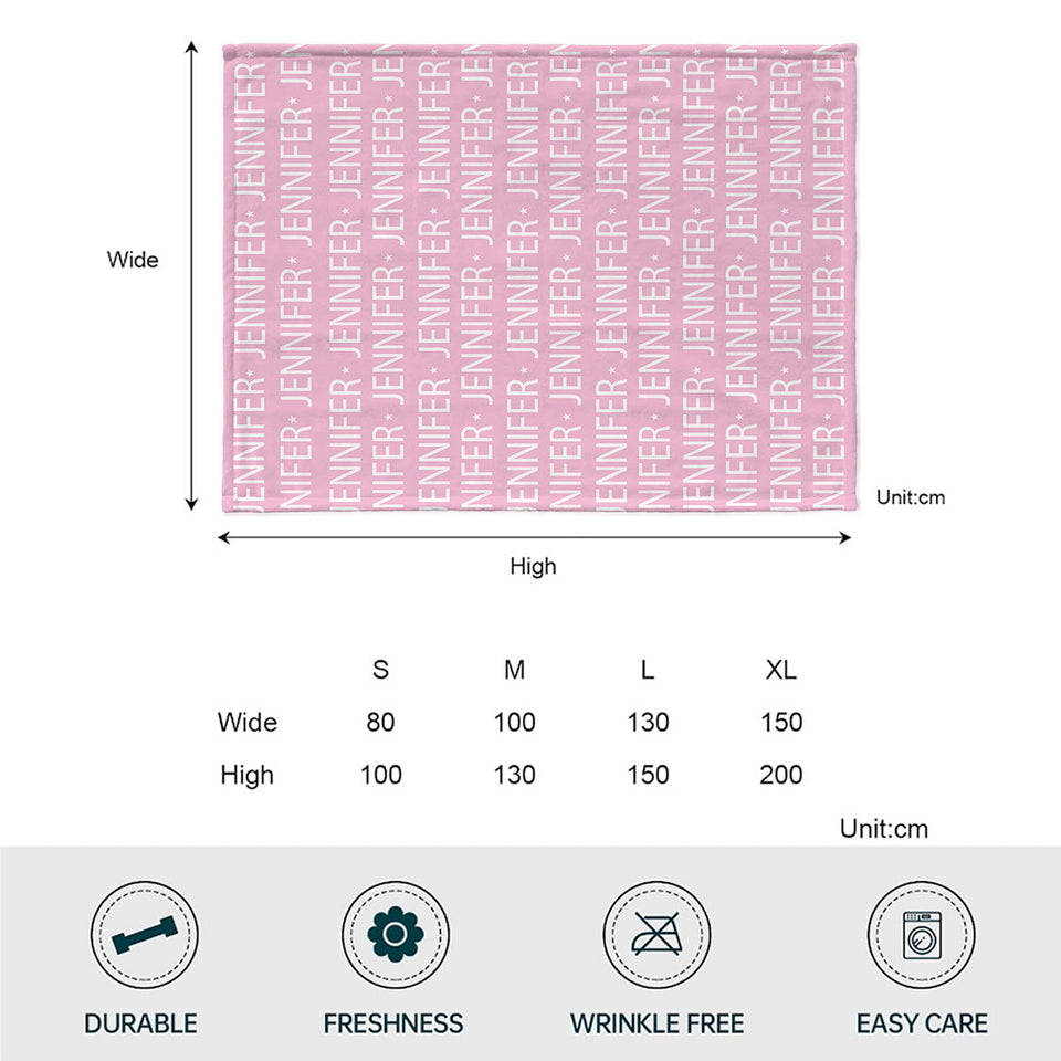 Custom Name Pattern - Gift for granddaughter - Personalized Blanket