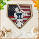Baseball Season - Personalized Baseball 2 Layered Wood Sign / Wood Plaque
