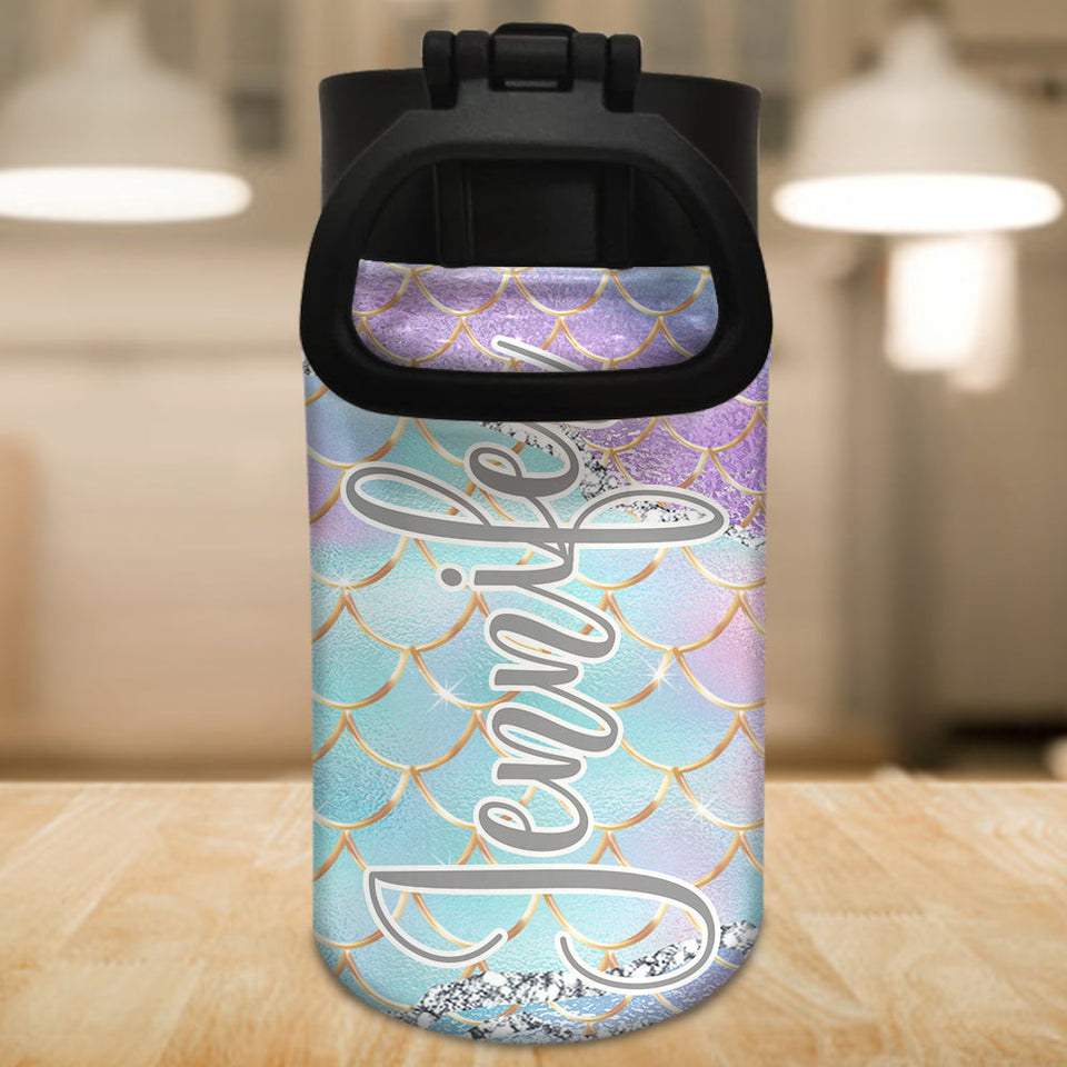 Little Mermaid - Personalized Family Kids Water Bottle