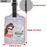 It's Time For New Adventure - Travelling gift for mom, daughter, granddaughter, wife, girlfriend, friend - Personalized Leather Luggage Tag