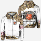 Basketball Mom Leopard - Personalized Basketball All Over Shirt