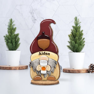 Thanksgiving Gnomes - Personalized Thanksgiving Freestanding Wood Plaque