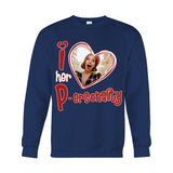 I Love Her Personality I Love his Dedication Any Photo Upload - Personalized Couple T-shirt And Hoodie