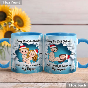Baby It's Cold Outside - Personalized Couple Accent Mug
