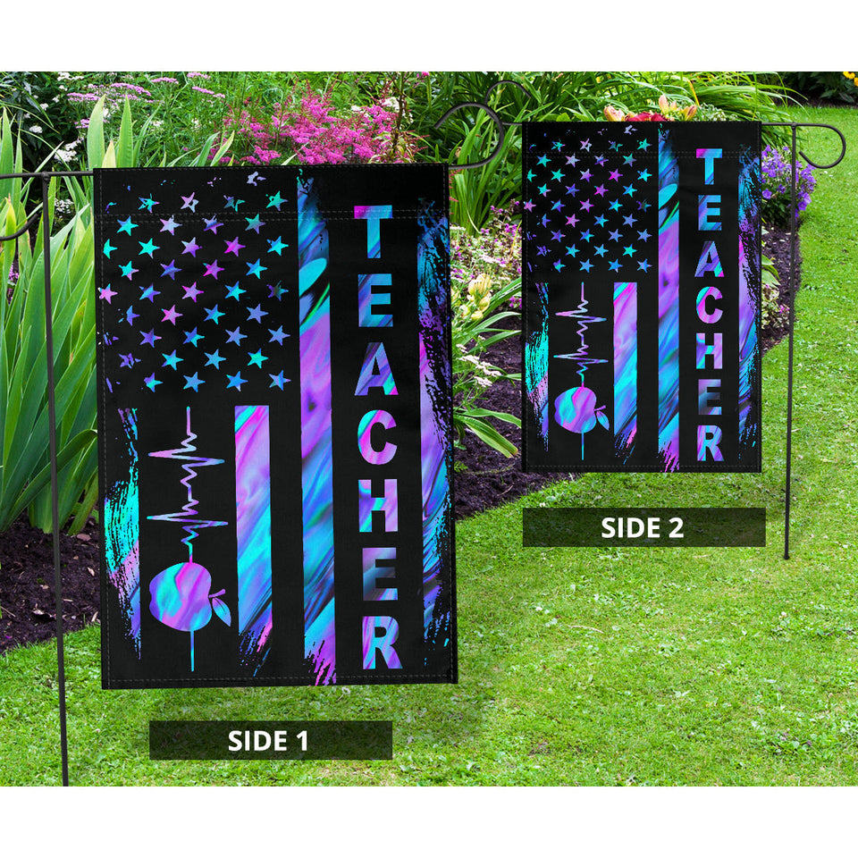 Teacher American Flag Teacher House Flag 0622