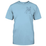 Custom Line Art - Personalized Dog Embroidered T-shirt