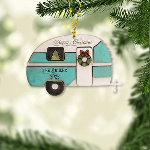 Happy Camper Merry Christmas - Personalized Camping Ornament
