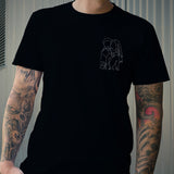 Custom Line Art - Personalized Aunt Embroidered T-shirt