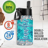 Little Mermaid - Personalized Family Kids Water Bottle