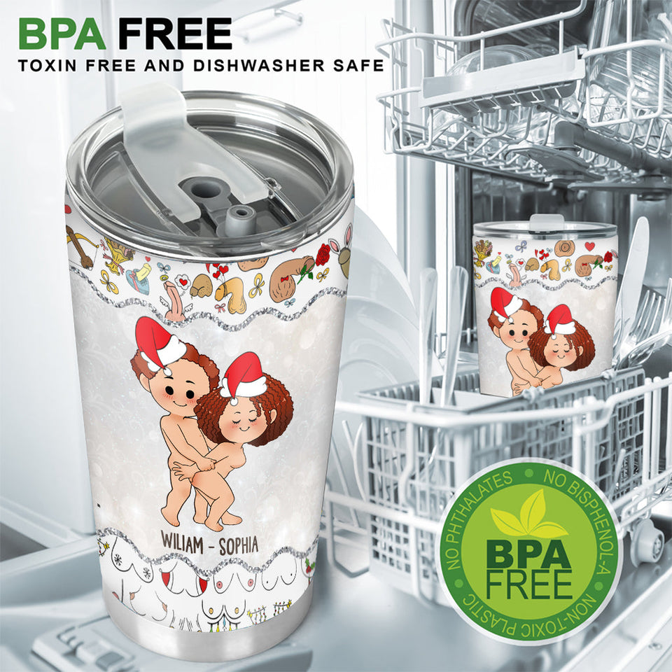 All I Want For Christmas - Personalized Couple Tumbler