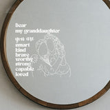 Dear My Granddaughter / Daughter You Are Affirmation Decal - Personalized Grandma Decal Die Cut