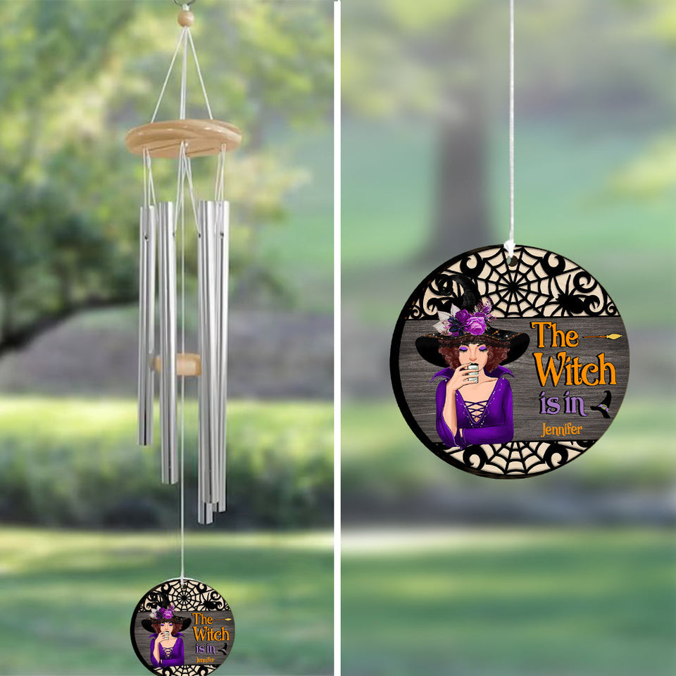 The Witch Is In - Personalized Witch Wind Chime