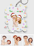 You Turn Me On - Personalized Couple Transparent Keychain