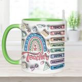 Thank You For Being An Amazing Teacher - Personalized Teacher Accent Mug
