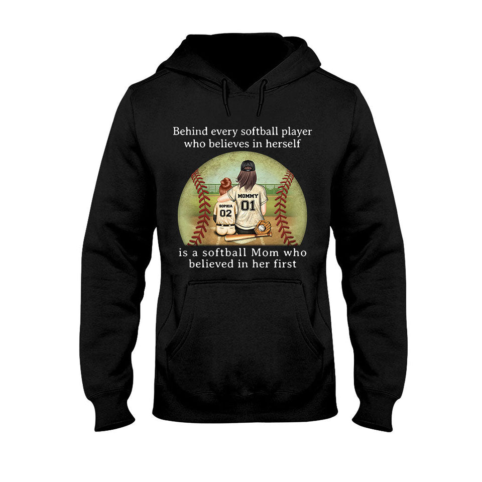 Softball Mom Believe - Personalized Softball T-shirt & Hoodie