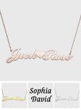 Custom Name - Personalized Couple Necklace with Little Heart