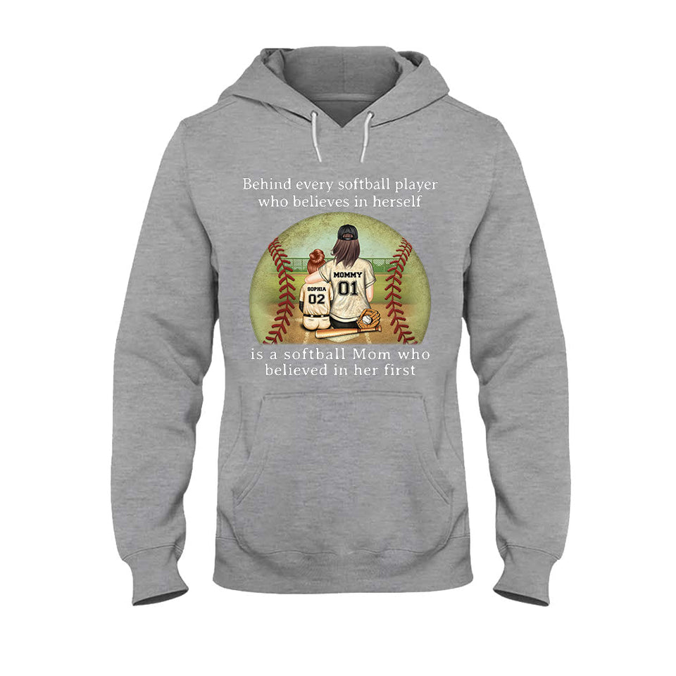 Softball Mom Believe - Personalized Softball T-shirt & Hoodie