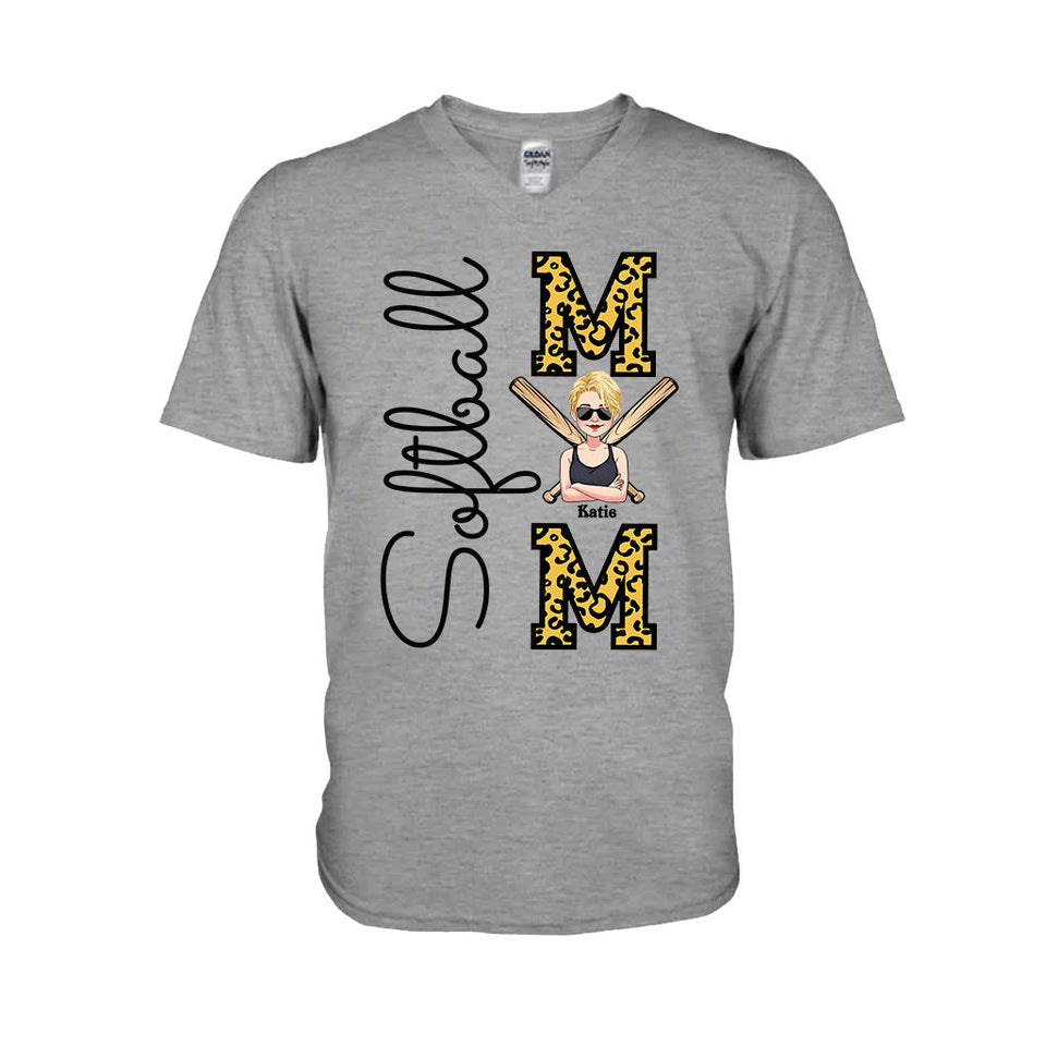 Softball Mom - Personalized Softball T-shirt and Hoodie
